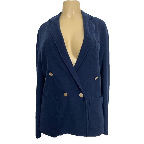 Band Of Outsiders Blazer Jacket Wool Double Breasted Navy Long Sleeve Po… - Picture 1 of 9